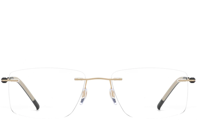 Invisible Golden Metal Glasses #BS2012-0888