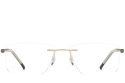 Lunettes invisibles en métal doré #BS2012-0888