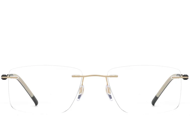 Lunettes invisibles en métal doré #BS2012-0888
