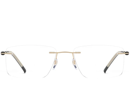 Invisible Golden Metal Glasses #BS2012-0888