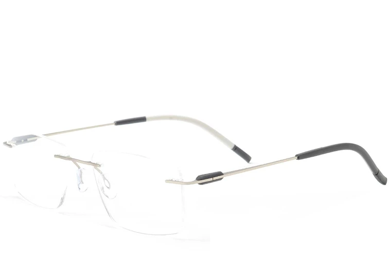 Lunettes invisibles en métal argenté #BS2012-0889