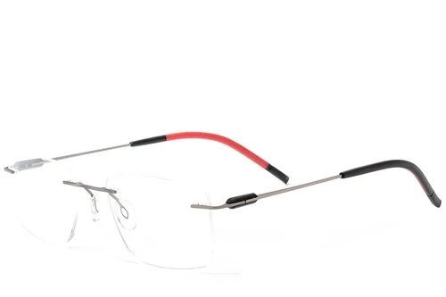 Lunettes invisibles en métal gris #BS2012-0890