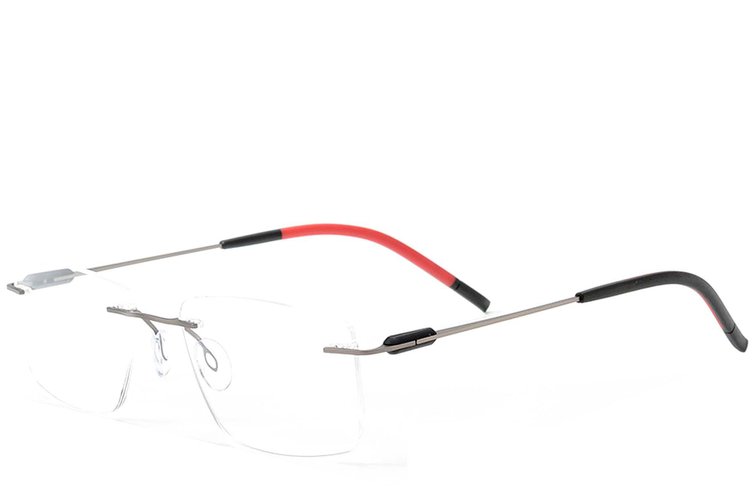 Lunettes invisibles en métal gris #BS2012-0890