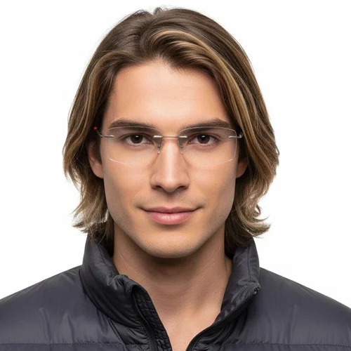 Lunettes invisibles en métal gris #BS2012-0890