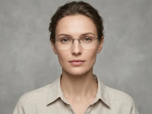 Lunettes invisibles en métal brun #BS2012-0891