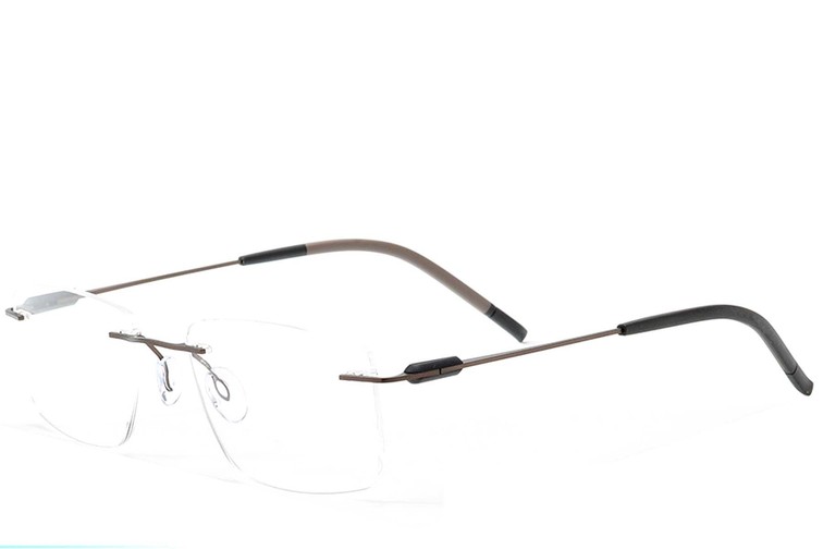 Gafas invisibles de metal marrón #BS2012-0891