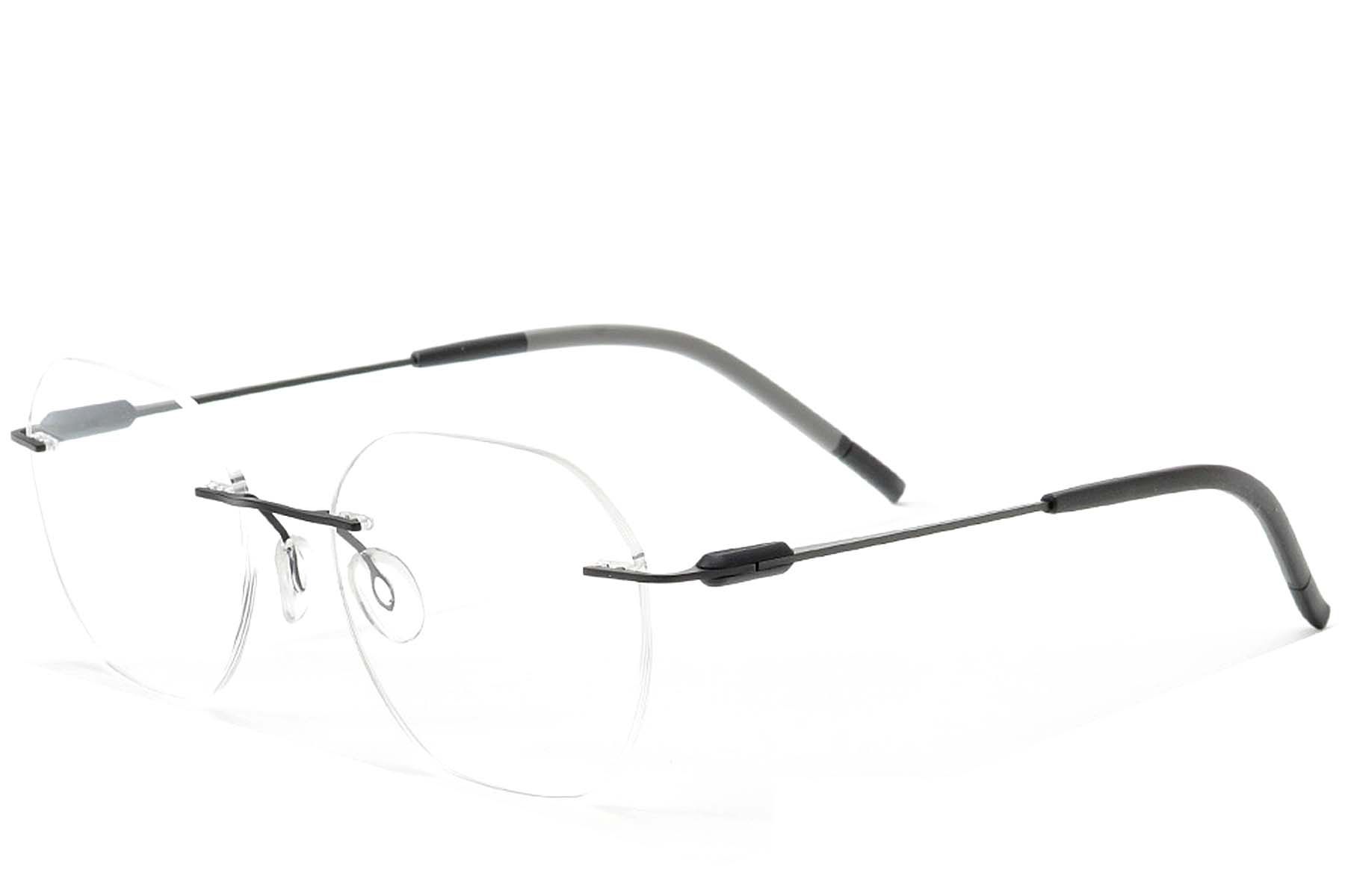 Gafas invisibles de metal negro #BS2012-0893