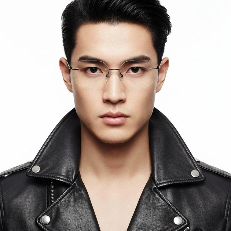 Gafas invisibles de metal negro #BS2012-0893