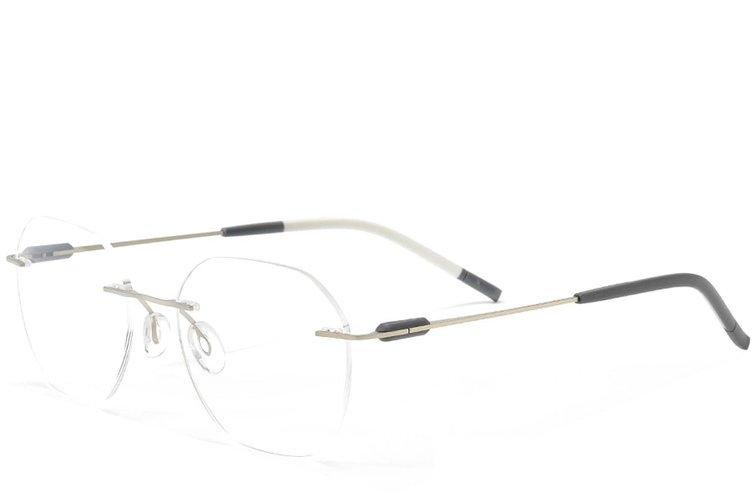 Lunettes invisibles en métal argenté #BS2012-0895
