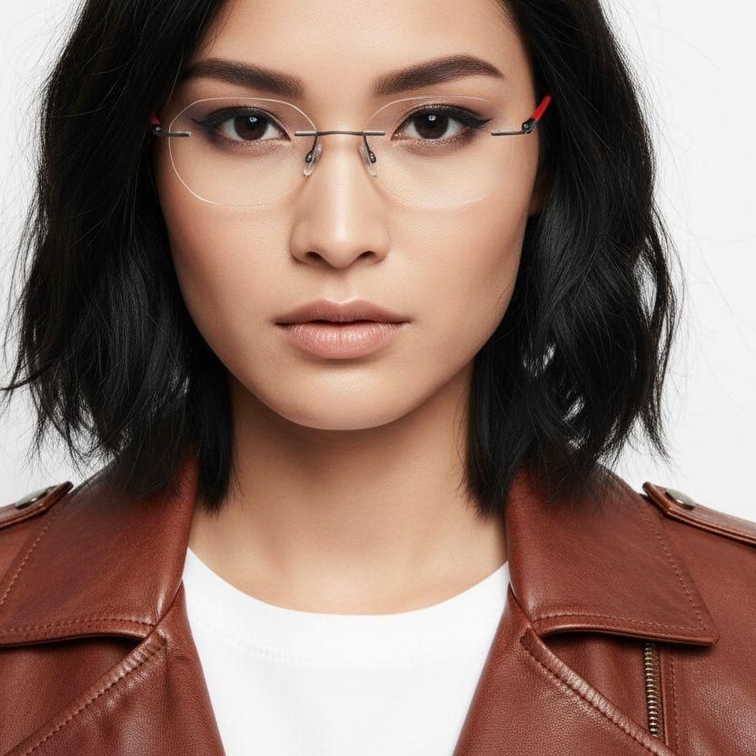 Gafas invisibles de metal negro #BS2012-0896