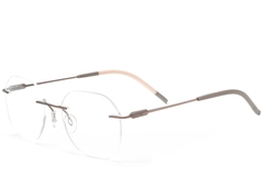 Invisible Brown Metal Glasses #BS2012-0897