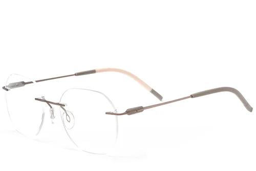 Lunettes invisibles en métal brun #BS2012-0897