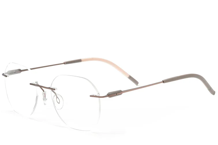 Gafas invisibles de metal marrón #BS2012-0897