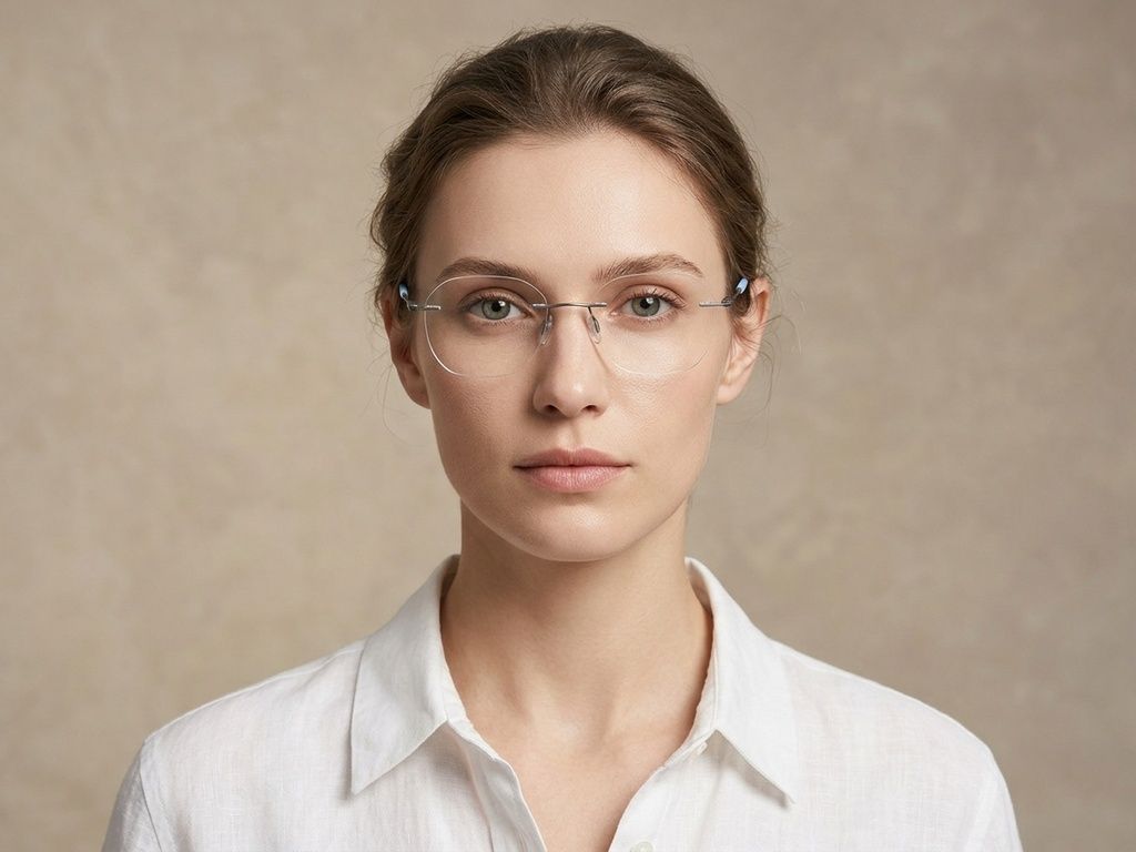 Invisible Grey Metal Glasses #BS2012-0898