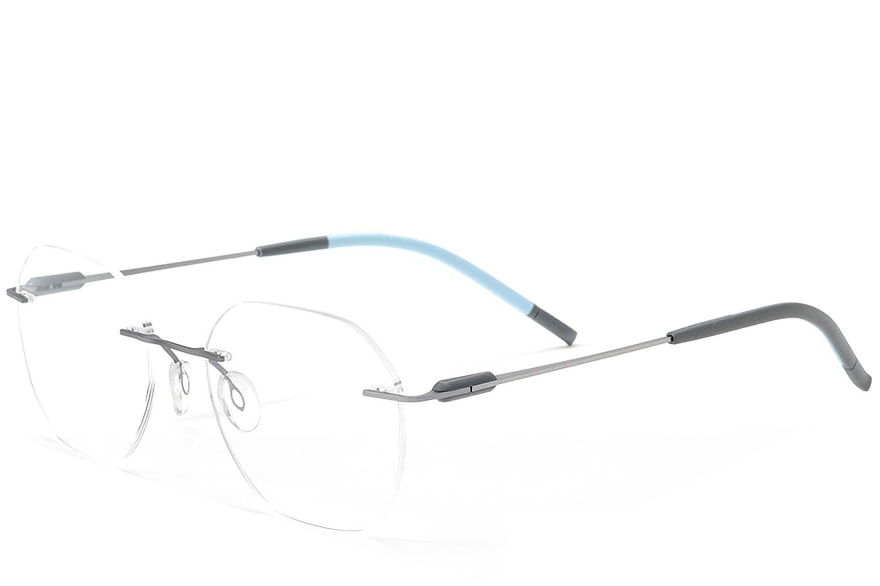 Invisible Grey Metal Glasses #BS2012-0898