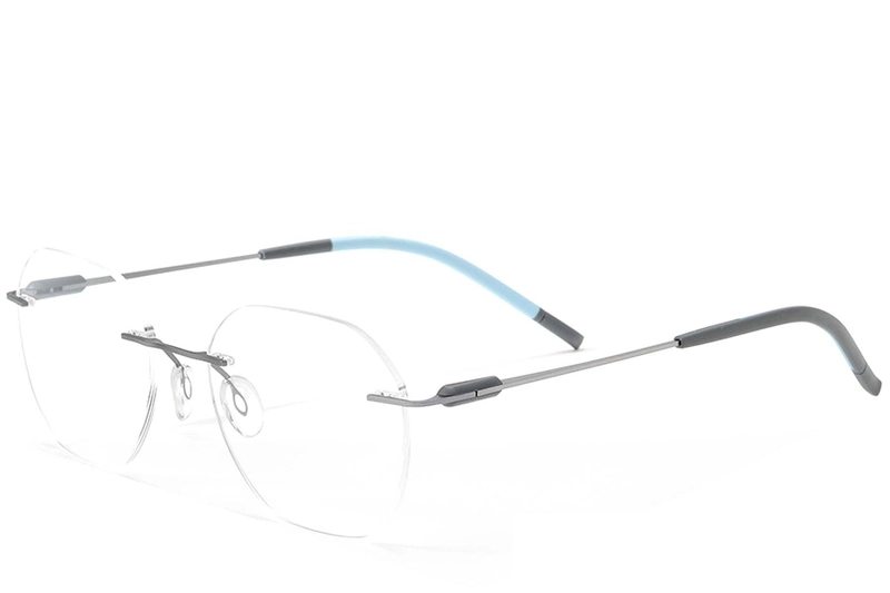 Invisible Grey Metal Glasses #BS2012-0898