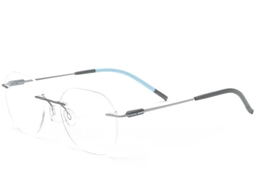 Invisible Grey Metal Glasses #BS2012-0898