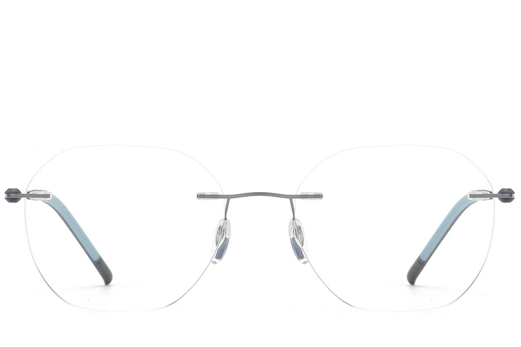 Occhiali invisibili in metallo grigio #BS2012-0898