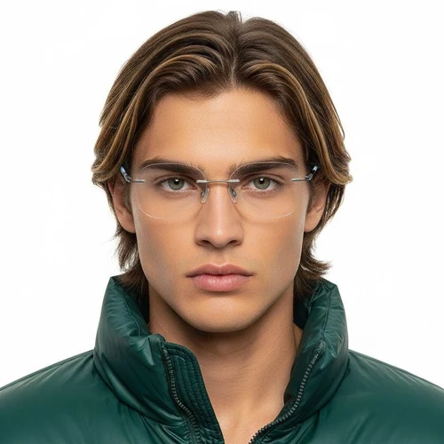 Invisible Grey Metal Glasses #BS2012-0898