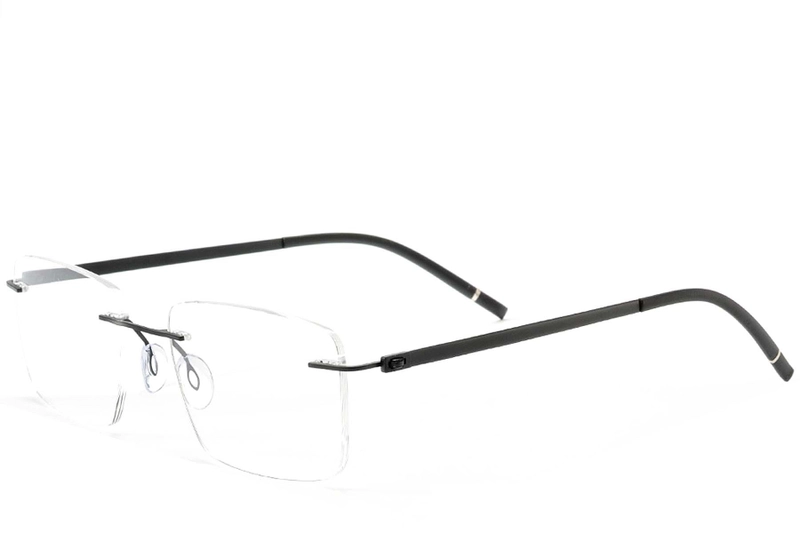 Unsichtbare schwarze Metallbrille #BS2012-0899
