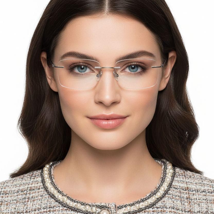 Invisible Silver Metal Glasses #BS2012-0901