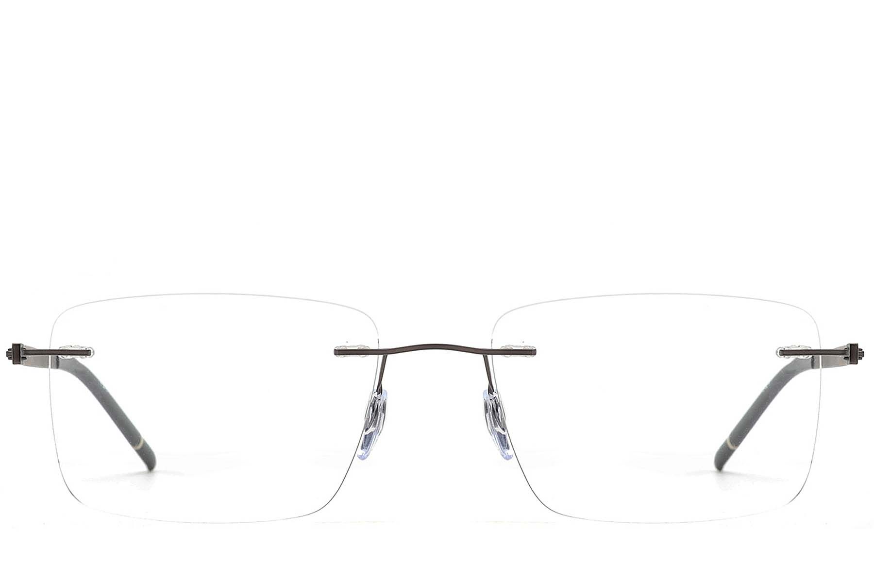 Unsichtbare graue Metallbrille #BS2012-0902