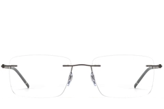 Unsichtbare graue Metallbrille #BS2012-0902