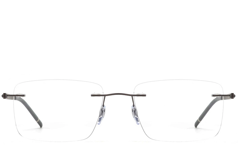 Unsichtbare graue Metallbrille #BS2012-0902