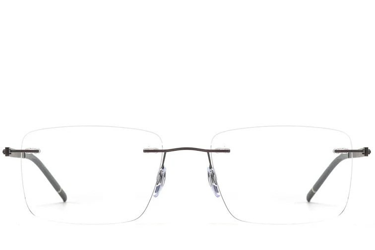 Lunettes invisibles en métal gris #BS2012-0902