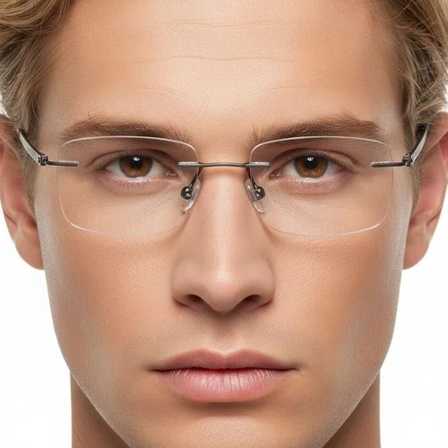 Lunettes invisibles en métal gris #BS2012-0902