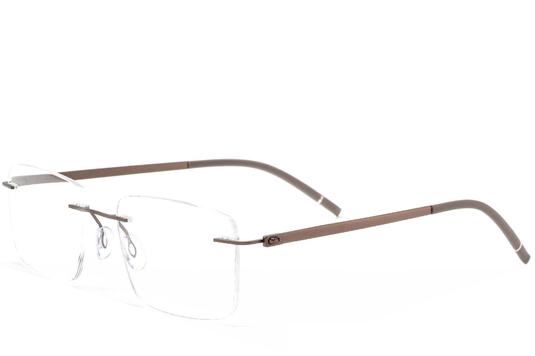 Lunettes invisibles en métal brun #BS2012-0903