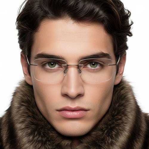 Lunettes invisibles en métal brun #BS2012-0903