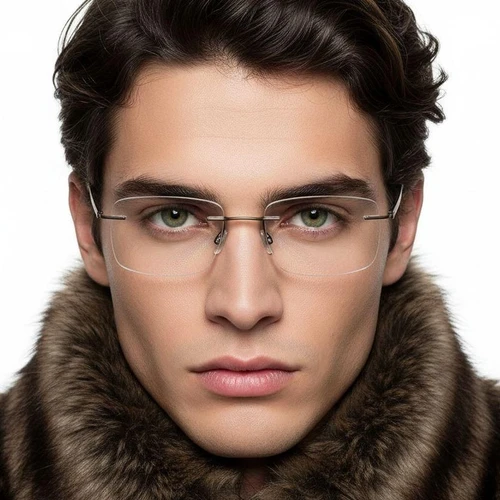 Invisible Brown Metal Glasses #BS2012-0903