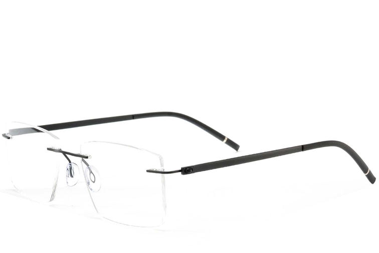 Invisible Black Metal Glasses #BS2012-0905
