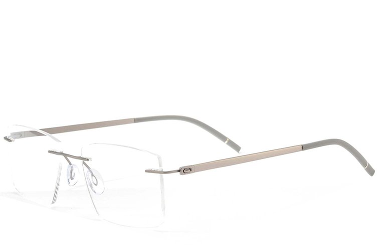 Gafas invisibles de metal plateado #BS2012-0907