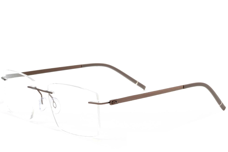 Unsichtbare braune Metallbrille #BS2012-0909