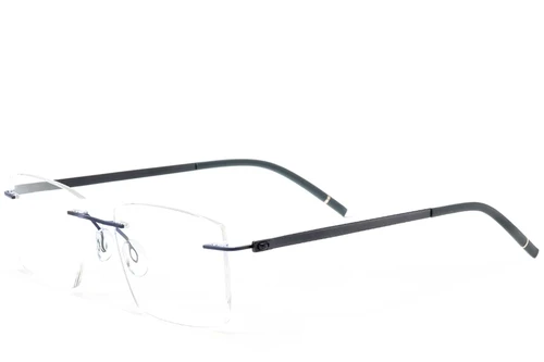 Invisible Blue Metal Glasses #BS2012-0910