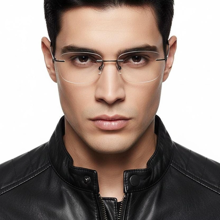 Gafas invisibles de metal negro #BS2012-0911