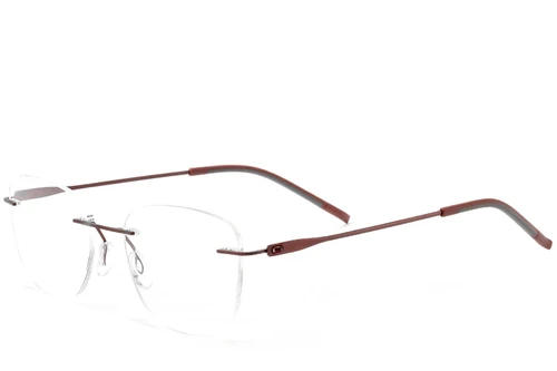 Unsichtbare rote Metallbrille #BS2012-0913