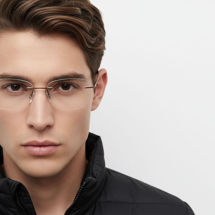 Invisible Red Metal Glasses #BS2012-0913