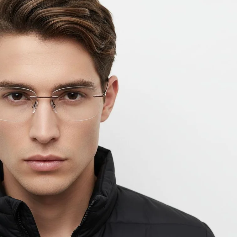 Gafas invisibles de metal rojo #BS2012-0913