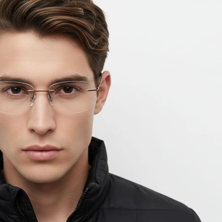 Gafas invisibles de metal rojo #BS2012-0913