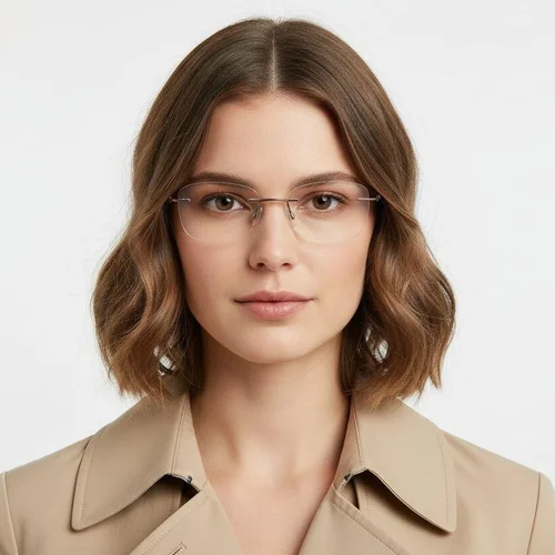 Lunettes invisibles en métal rose #BS2012-0914
