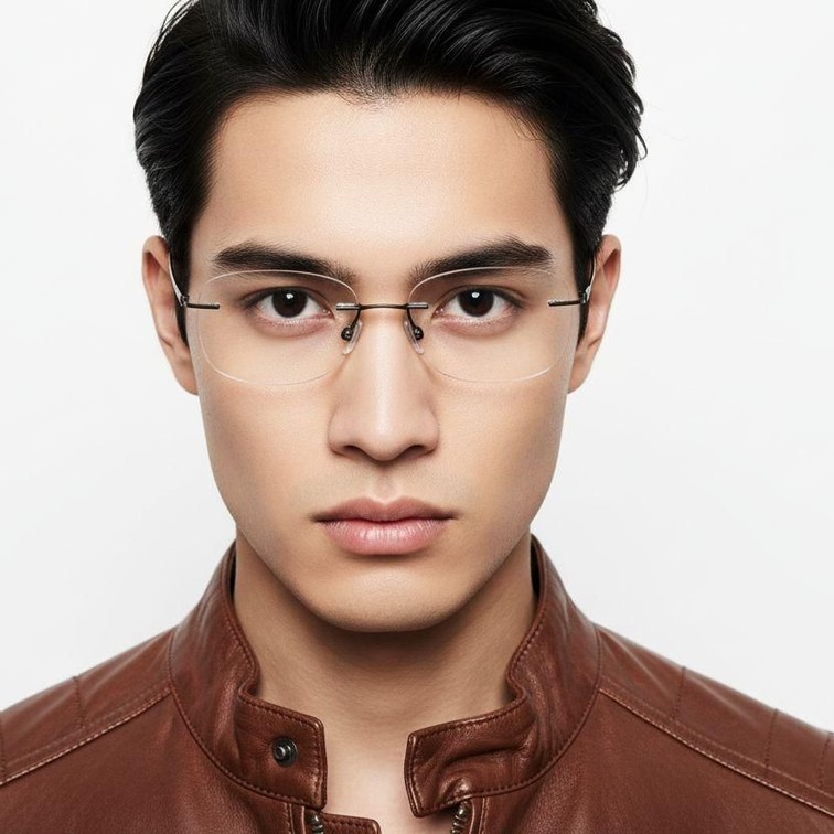 Gafas invisibles de metal negro #BS2012-0916