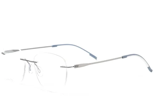 Lunettes invisibles en métal argenté #BS2012-0917
