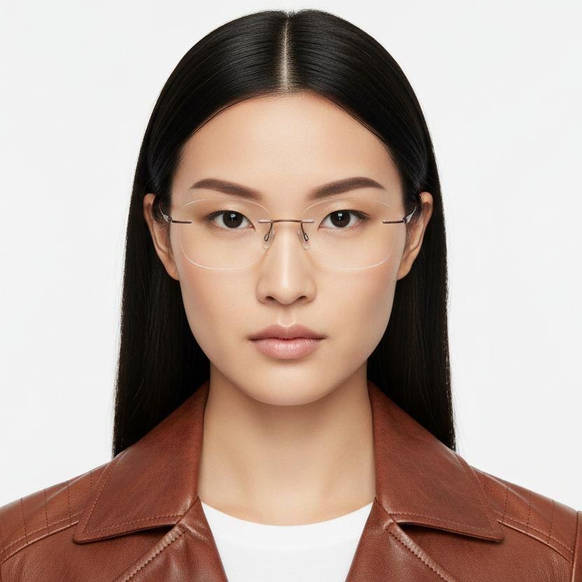 Invisible Red Metal Glasses #BS2012-0918