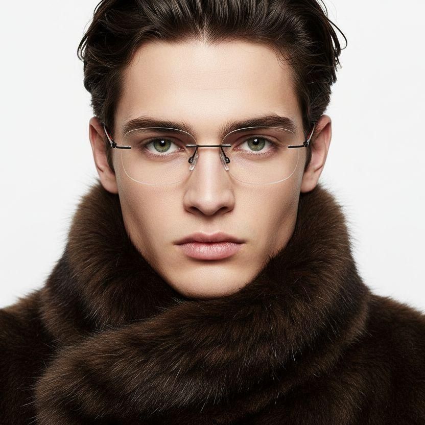 Invisible Black Metal Glasses #BS2012-0921