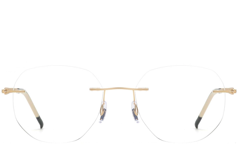 Invisible Golden Metal Glasses #BS2012-0922