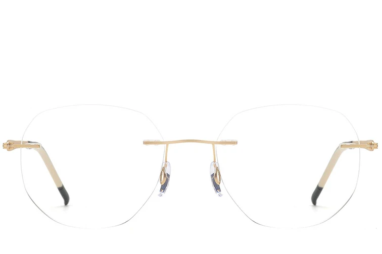 Invisible Golden Metal Glasses #BS2012-0922
