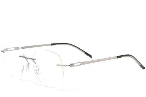 Lunettes invisibles en métal argenté #BS2012-0923